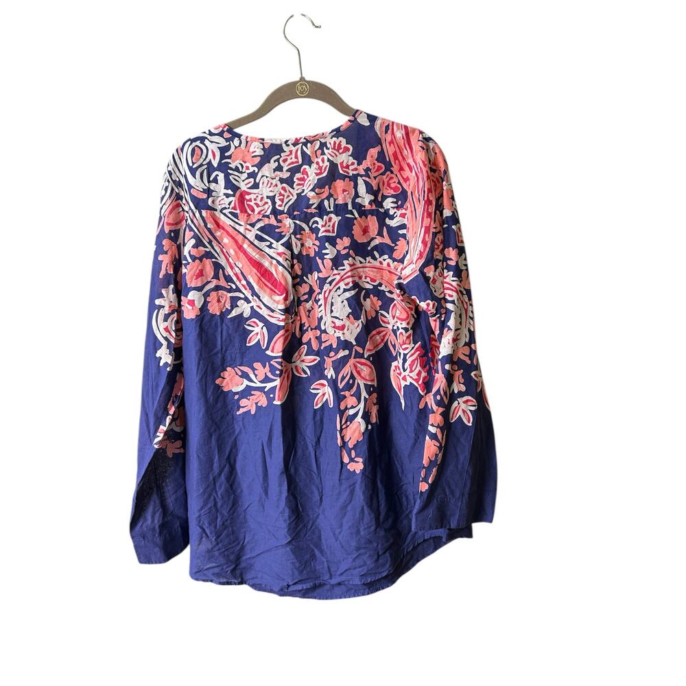 Soft Surroundings Tunic Top Blue/Pink/Orange‎ Sz M